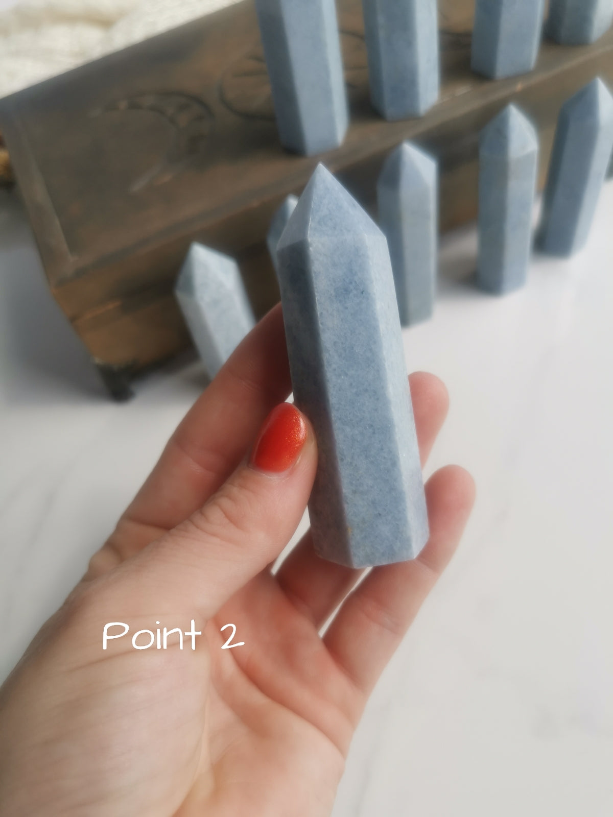 Baby Blue Calcite Points
