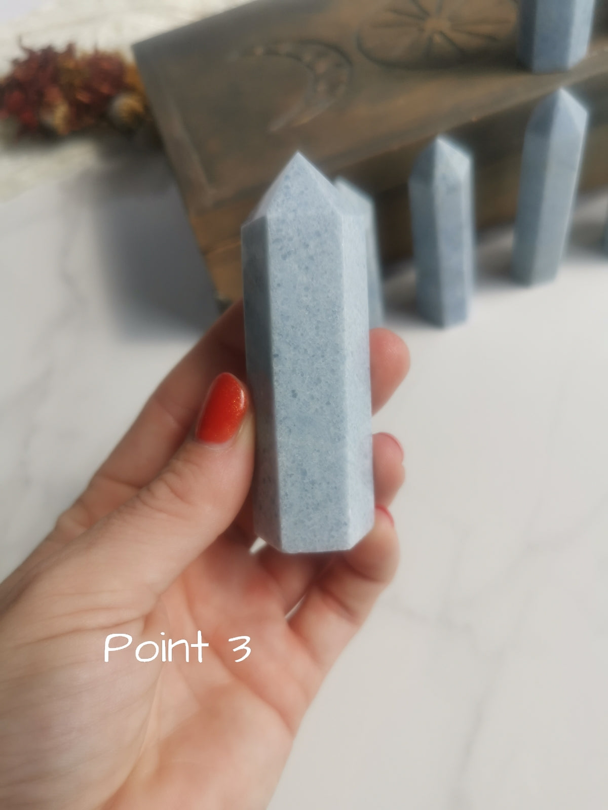 Baby Blue Calcite Points