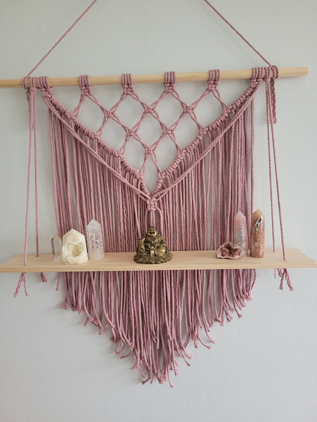 Macrame Shelf (Dusty Pink)