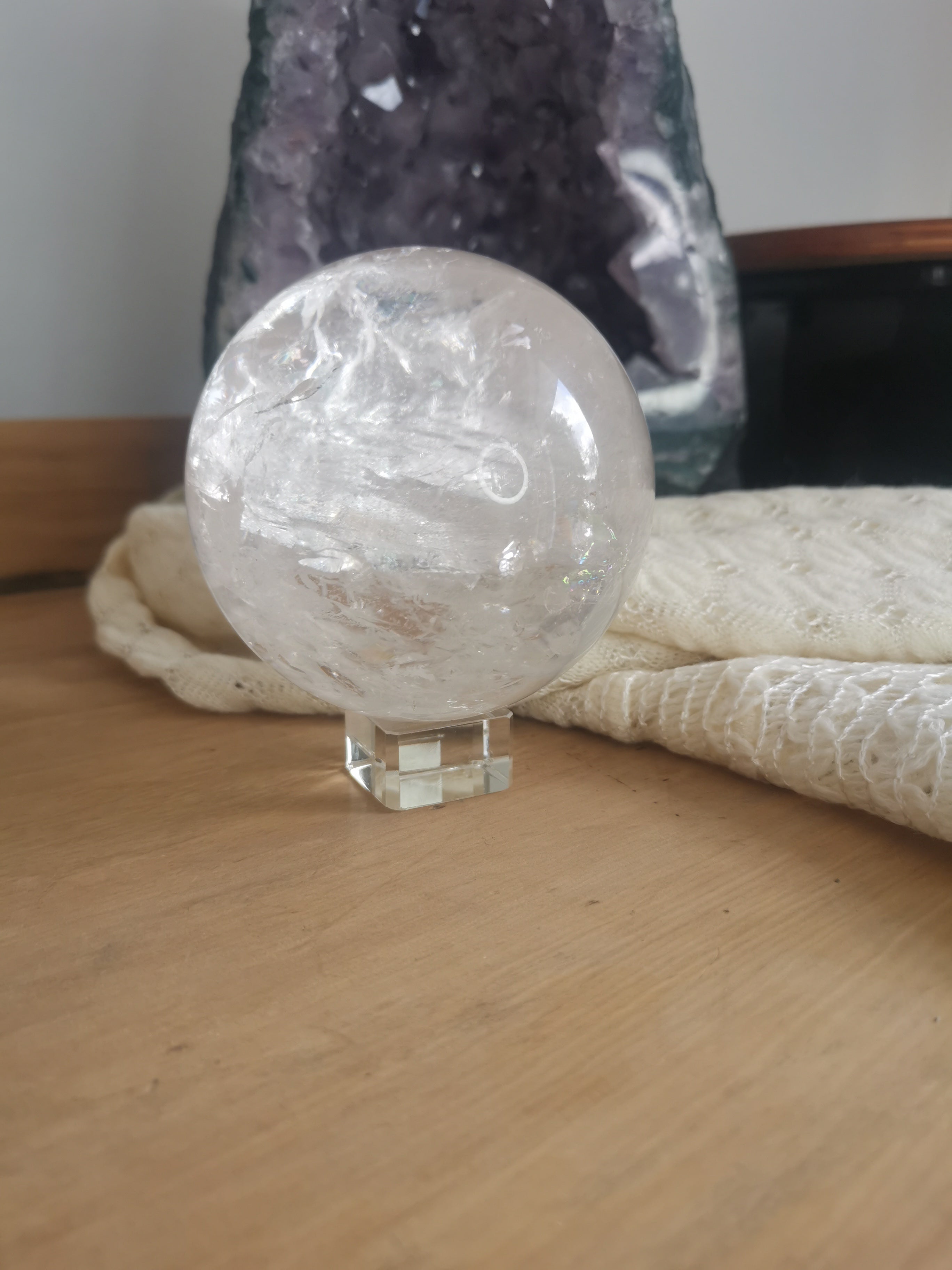 Clear Square Sphere Stands