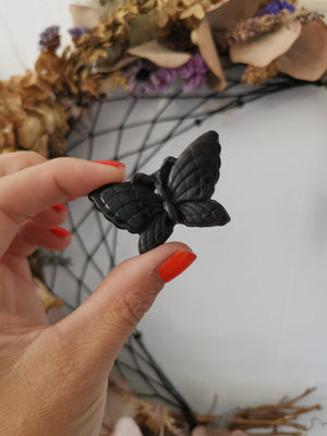 Silversheen Obsidian Butterflies